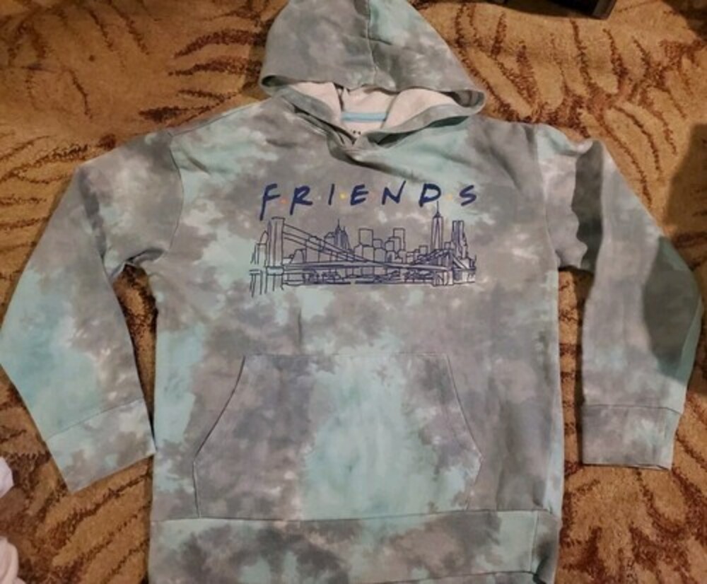 F.R.I.E.N.D.S Sweatshirt Tye Dye Kids Extra Large Tie Dye Blue Gray